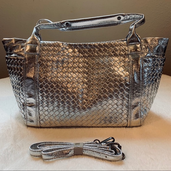 Bags 2 for $15! Bahia Tote Silver NWT - Picture 3 of 7